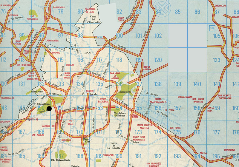 Stadtplan Detail, México Stadt, 2001